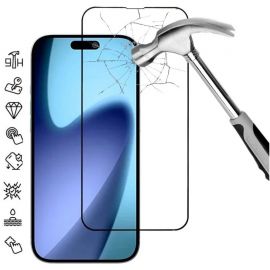 5D Full Glue juodas apsauginis ekrano stikliukas Apple iPhone Air