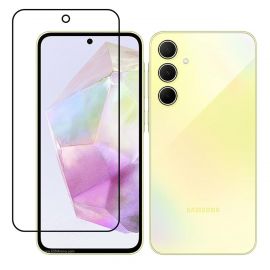 5D Full Glue juodas apsauginis ekrano stikliukas Samsung A566 A56 5G