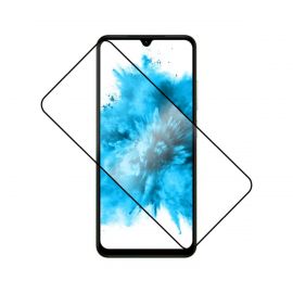 5D Full Glue juodas apsauginis ekrano stikliukas Xiaomi Redmi A5 / Poco C71