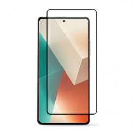 5D Full Glue juodas apsauginis ekrano stikliukas Xiaomi Redmi Note 13 5G / Redmi Note 14S
