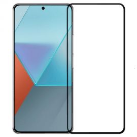 5D Full Glue juodas apsauginis ekrano stikliukas Xiaomi Redmi Note 13 Pro 5G / Poco X6 5G