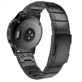 Juoda apyrankė Garmin Fenix 3/5X/3HR/5X Plus/6X/6X Pro "Tech-Protect Steelband"