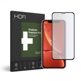Juodas apsauginis ekrano stikliukas Apple Iphone 11 "Hofi Hybrid Glass"