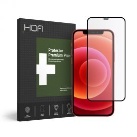Juodas apsauginis ekrano stiklas Apple Iphone 12 Mini "Hofi Full Pro+"