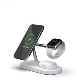 Balta pakrovimo stotelė "TECH-PROTECT A12 3IN1 MAGNETIC MAGSAFE"