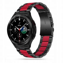 Raudona-juoda apyrankė Samsung Galaxy Watch 4 / 5 / 5 Pro / 6 (40 / 42 / 44 / 46 MM) "Tech-Protect Stainless"
