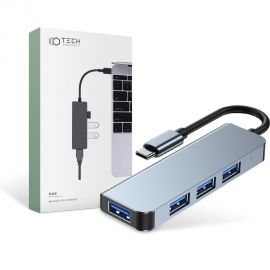 Pilkas adapteris "TECH-PROTECT V1-HUB ADAPTER 4IN1"