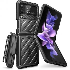 Juodas dėklas Samsung Galaxy Z Flip 3 "Supcase Unicorn Beetle Pro"