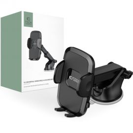 Juodas universalus telefono laikiklis dviračiui "Tech-Protect V3 Windshield and Dashboard""