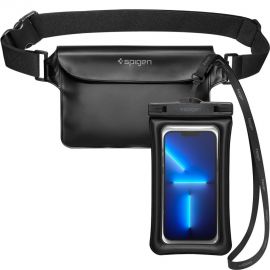 Juodas universalus krepšys + dėklas atsparus vandeniui "Spigen A621 Universal Waterproof"