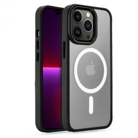 Skaidrus-juodas dėklas Apple Iphone 13 Pro "Tech-Protect Magmat Magsafe"