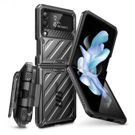 Juodas dėklas Samsung Galaxy Z Flip 4 "Supcase Unicorn Beetle Pro"