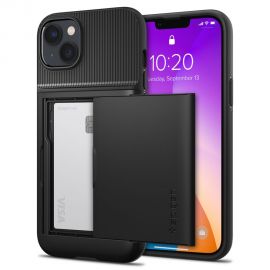 Juodas dėklas Apple Iphone 14 Plus / 15 Plus "Spigen Slim Armor Cs"