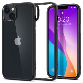 Juodas matinis dėklas Apple Iphone 14 Plus / 15 Plus "Spigen Ultra Hybrid"