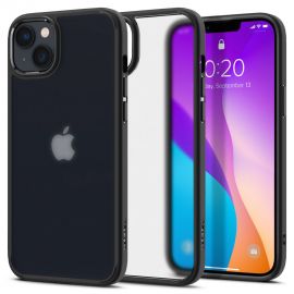 Juodas frost dėklas Apple Iphone 14 Plus / 15 Plus "Spigen Ultra Hybrid"