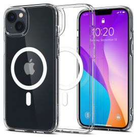 Skaidrus-baltas dėklas Apple Iphone 14 "Spigen Ultra Hybrid Magsafe"