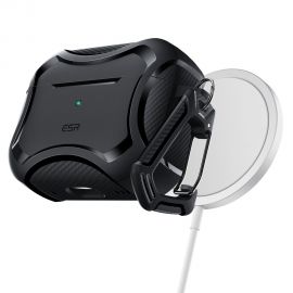 Juodas dėklas Apple AirPods Pro 1 / 2 "Esr Cyber Armor Halolock Magsafe"