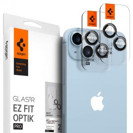Apsauginis stiklas galiniai kamerai Apple Iphone 14 / 14 Plus / 15 / 15 Plus "Spigen Optik 2-Pack"
