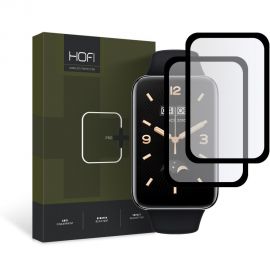 Juodas apsauginis ekrano stikliukas Xiaomi Smart Band 7 Pro "Hofi Hybrid Pro Glass 2-Pack"
