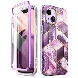 Marmurinės-violetinės spalvos dėklas Apple Iphone 14 Plus / 15 Plus "Supcase Cosmo"