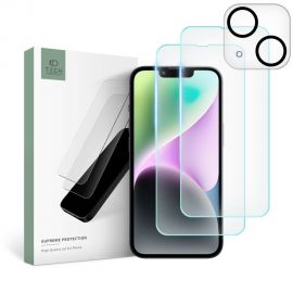 Ekrano ir kameros apsauginis stiklas Apple Iphone 14 "Tech-Protect Supreme Set"