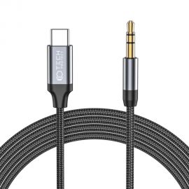 Juodas adapteris 'Tech-Protect Ultraboost Type-C į AUX Mini Jack 3.5mm" 100cm