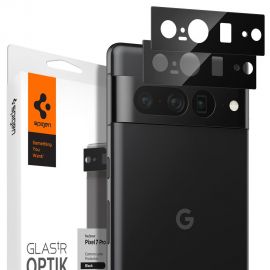 Juodas apsauginis stiklas galiniai kamerai Google Pixel 7 Pro "Spigen Optik" 2vnt