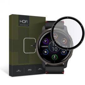 Juodas apsauginis ekrano stikliukas Garmin Venu 2 "Hofi Hybrid Pro+"