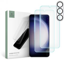 Ekrano ir kameros apsauginis stiklas Samsung Galaxy S23 "Tech-Protect Supreme Set"