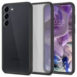 Juodas Frost dėklas Samsung Galaxy S23 "Spigen Ultra Hybrid"