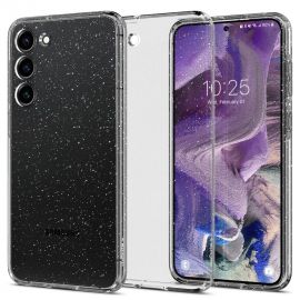 Skaidrus blizgantis dėklas Samsung Galaxy S23 "Spigen Liquid Crystal"