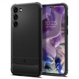 Juodas matinis dėklas Samsung Galaxy S23 "Spigen Rugged Armor"