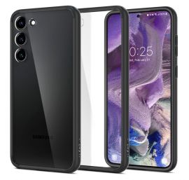 Juodas matinis dėklas Samsung Galaxy S23 "Spigen Ultra Hybrid"