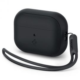 Juodas dėklas Apple Airpods Pro 1 / 2 "Spigen Silicone Fit Strap"