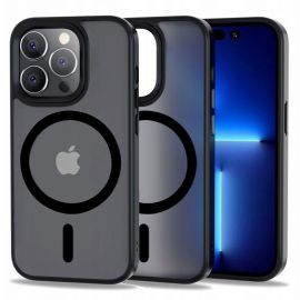 Juodas matinis dėklas Apple Iphone 12 Pro Max "Tech-Protect Magmat Magsafe"