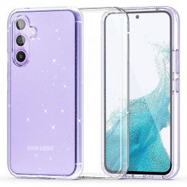 Skaidrus blizgantis dėklas Samsung Galaxy A34 5G "Tech-Protect FlexAir Hybrid Glitter"