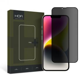 Juodas apsauginis ekrano stikliukas Apple Iphone 13 / 13 Pro / 14 / 16E "Hofi Anti Spy Glass Pro+"