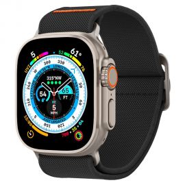Juoda apyrankė Apple Watch 4 / 5 / 6 / 7 / 8 / 9 / 10 / SE / Ultra 1 / 2 (44 / 45 / 46 / 49MM) "Spigen Thin Fit Lite"