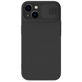 Juodas dėklas Nillkin CamShield Silky Magnetic Silicone telefonui Apple iPhone 14 Plus
