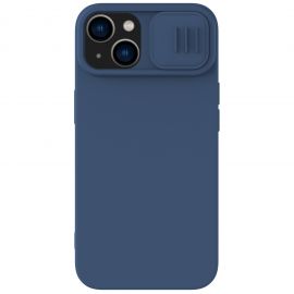Mėlynas dėklas Nillkin CamShield Silky Silicone telefonui Apple iPhone 14 Plus