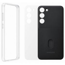 Juodas originalus dėklas EF-MS916CBE Frame Cover telefonui Samsung Galaxy S23 Plus