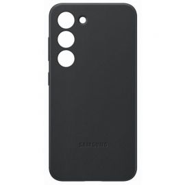 Juodas originalus dėklas EF-VS911LBE Leather Cover telefonui Samsung Galaxy S23
