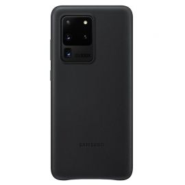 Juodas originalus dėklas EF-VG988LRE Leather Cover telefonui Samsung Galaxy S20 Ultra