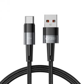 Pilkas kabelis "TECH-PROTECT ULTRABOOST TYPE-C CABLE 66W/6A 100CM"