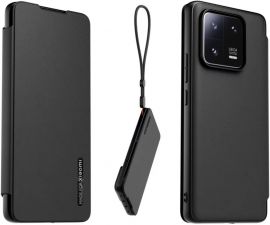 Juodas originalus atverčiamas dėklas Book Necklace telefonui Xiaomi 13 Pro
