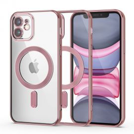 Rausvas dėklas Apple Iphone 11 "Tech-Protect Magshine Magsafe"