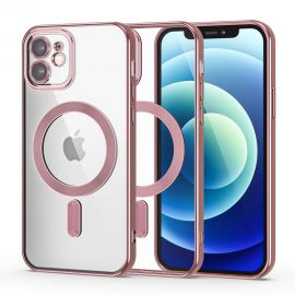 Rausvas dėklas Apple Iphone 12 "Tech-Protect Magshine Magsafe"