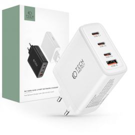 Baltas buitinis įkroviklis "TECH-PROTECT NC100W-GAN 4-PORT PD100W/QC3.0"