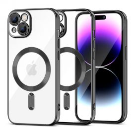 Juodas dėklas Apple Iphone 15 "Tech-Protect Magshine Magsafe"