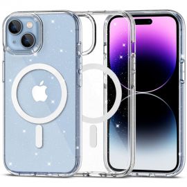 Skaidrus blizgantis dėklas Apple Iphone 15 "Tech-Protect FlexAir Hybrid Magsafe"